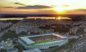 Gaze lacrimogene în stadion în timpul meciului Rapid - Universitatea Craiova